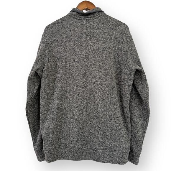 Eddie Bauer Radiator 1/4 Snap Mock Pullover Sweater Fleece Mens L Gray Heather - Picture 6 of 8